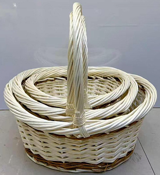 Н-р корзин (ива): 48*42*20H*23H*47HH
41*33*19H*21H*41HH 35*27*16H*18H*37HH, 3 шт.