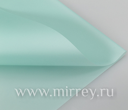 Упак. материал матовая пленка "Флёр", 53 мкр, 58 см х 10 м, мятный