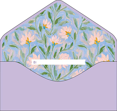 Открытка-конверт "С Днем Рождения!", размер: 9,3х19 см, в упак. 1 шт.