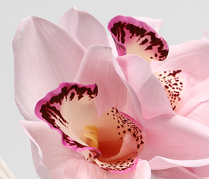 Букет искусственный декоративный "Орхидеи": 4 стебля, 24,5 см., розовый