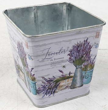 Декоративное кашпо "Букет лаванды" 9.5X9.5XH9CM. металл