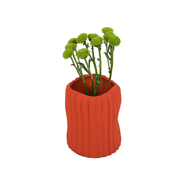 Ваза керамическая, цвет терракотовый, 12*14,5 см