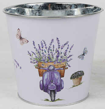 Декоративное кашпо "доставка лаванды" 13,5XH12,2CM/B10, металл