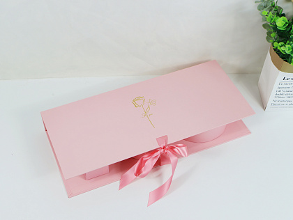 Коробка для цветов "LOVE" 45,6×19,5×6,8H см, 1 шт., св.розовый