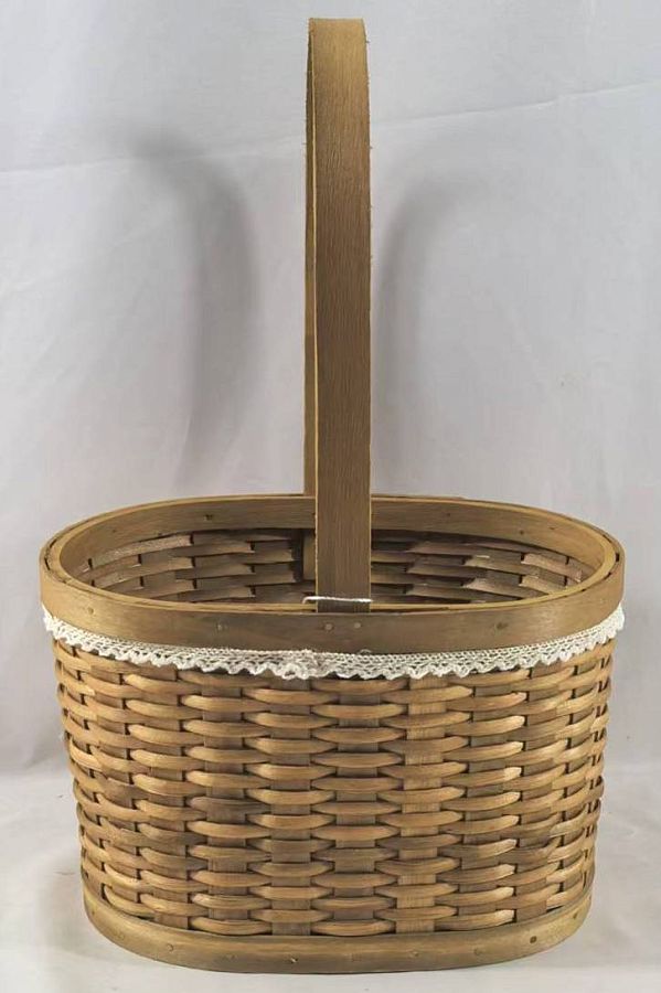 Корзина плетеная (ротанг), 22x15x13/33 B:21x14 см. 1 шт., натуральный