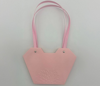 Сумочка подарочная с тиснением, 23*15*9 см, 10 шт./упак., розовый