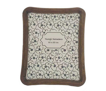 Фоторамка декоративная из дерева, со стеклом, 20x25 см