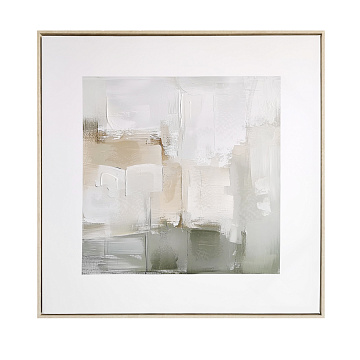 Картина "Полутона", 30% ручная работа, рама пластиковая, 70x70