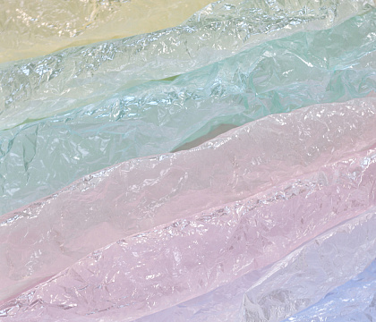 Упак. материал флористическая пленка со стеклянной текстурой , 60 мкр, 56 см х 10 м, графитовый