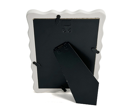 Фоторамка декоративная из эпоксидной смолы, серия "Арко", цвет белый, со стеклом, 13x18 см