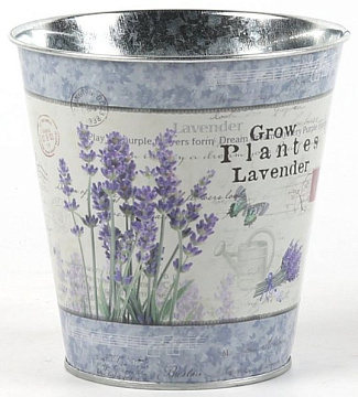 Декоративное кашпо "Лавандовое поле" 13XH13CM/B8.8, металл