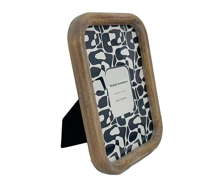 Фоторамка декоративная из дерева, серия "Арронди", цвет орех, со стеклом, 13x18 см