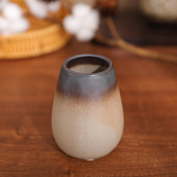 Ваза керамическая, цвет капучино, 6*9,5 см