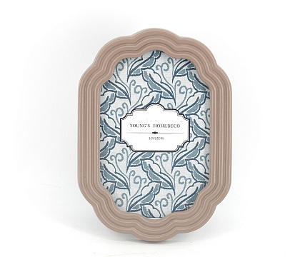 Фоторамка декоративная из эпоксидной смолы, цвет нежно-коричневый, со стеклом, 10x15 см