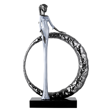 Статуэтка декоративная "Муза", цвет белый, 21*8*31 см