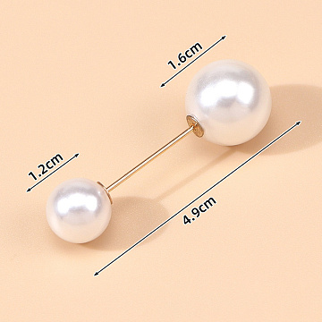 Набор булавок флористических 1,2/1,6 см * 4,5 см, 10шт/упак, жемчужно-белый