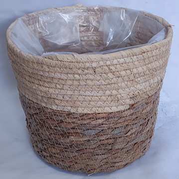 Корзина плетеная (рогоз): D20xHH16 BD16, 1 шт.
