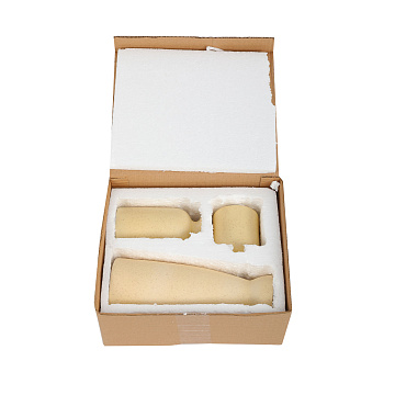 Набор декоративных керамических ваз 3 шт: 7,2*9,5/7,2*12,7/8,5*22,5 см., цвет бежевый