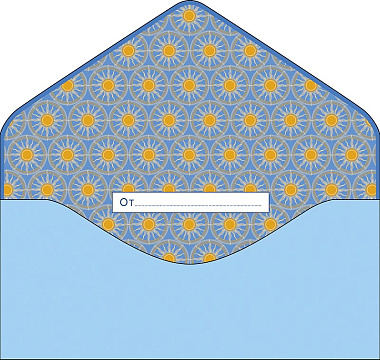 Открытка-конверт "С Днем Рождения!", размер: 9,3х19 см, в упак. 1 шт.