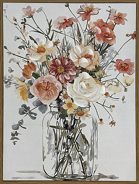 Картина "Лето", 30% ручная работа, рама МДФ, 30*40*2