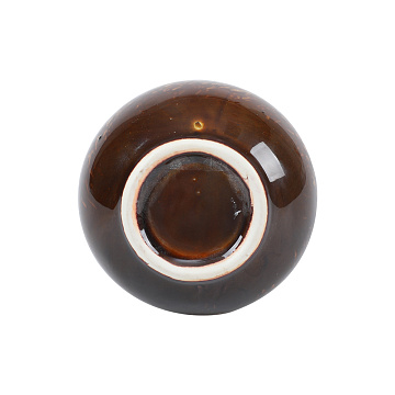 Ваза керамическая, цвет черный, 8*10,9 см