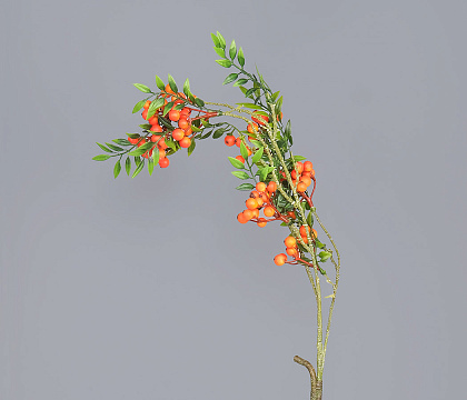 Ветка декоративная с ягодами, 85 см, 1 шт.