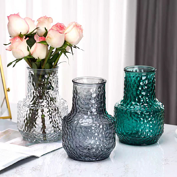 Ваза стеклянная D13,7 * H19,8 см, 1 шт., серый