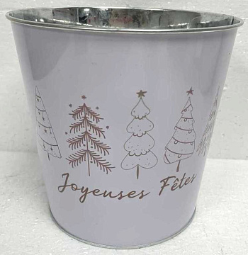 Декоративное кашпо "Елочное великолепие" D17.5XH16.7CM B13.3, металл