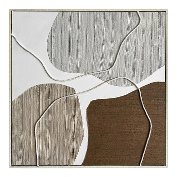 Панно "Уют", 100% ручная работа, рама пластиковая, 70x70