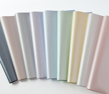 Упаковочная бумага с перламутровым отливом 53 см* 4 ярда, 120 г/м², белый