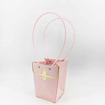 Пакет подарочный "Мастхэв" тисненый, 13,5х9,5х15 см, 10 шт./упак., светло-розовый