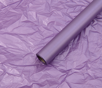 Упак. материал флористическая пленка с перламутровым эффектом, 50 мкр, 57 см х 10 м, сиреневый