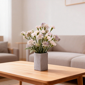 Ваза керамическая, цвет серый, 11*20 см.