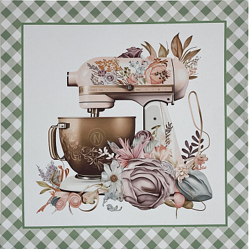 Постер "Бон аппетит" зеленый, без рамы, 30*30*3,8