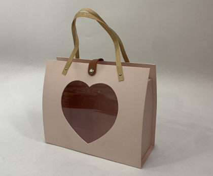 Коробка под цветы "Мон амур" 28x11,5x23 см, 1 шт., светло-розовый