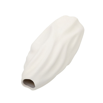 Ваза керамическая, цвет белый, 11*25 см