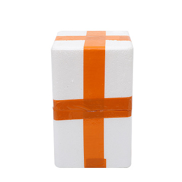 Ваза керамическая, цвет бело-золотой, 12,5*9*23,5 см