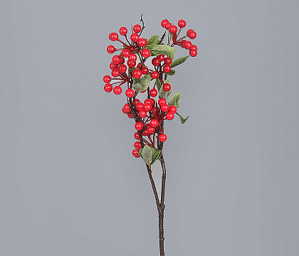 Ветка декоративная с ягодами, 80 см, 1 шт.