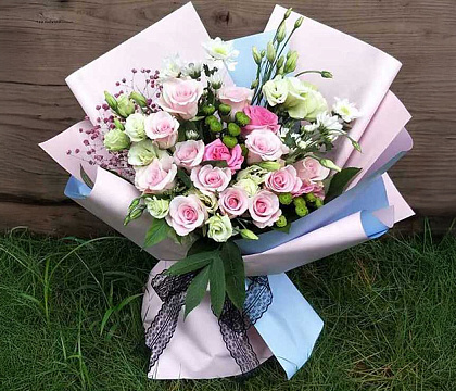 Лента декоративная "Изящное кружево", полиэстер, 45 мм х 50 ярд., лавандовый (4 шт./упак.)