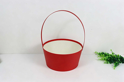 Коробка под цветы 25,7x21,6x12,8H, 1 шт, красный
