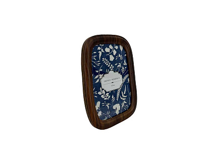 Фоторамка декоративная из МДФ с имитацией цвета и текстуры эбенового дерева, со стеклом, 13x18 см