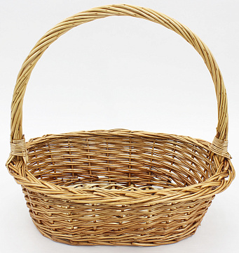 Корзина плетенная (ива), 35*27*11/31 B27*18, 1 шт., натур.