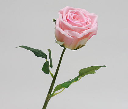 Цветок искусственный декоративный "Роза", H43*D8 см., розовый