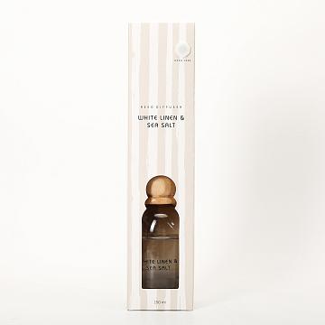 Ароматический диффузор с палочками 150 мл., White Linen & Sea Salt/Белый лён и морская соль