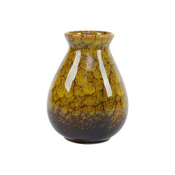 Ваза керамическая, цвет желтый, 8*10,9 см