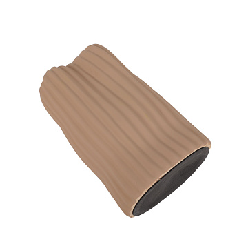 Ваза керамическая, цвет бежевый, 12,5*9,5*20 см