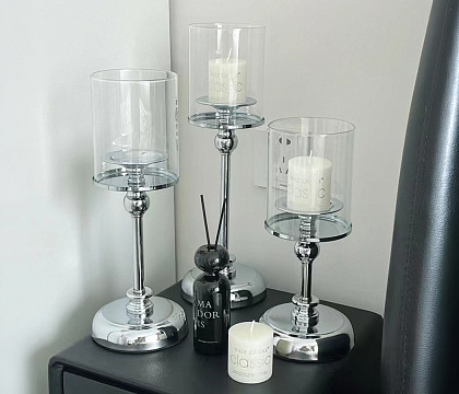 Подсвечник серия "Люксор", цвет серебро, 26 см