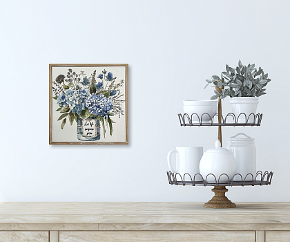 Постер "Букет", рама деревянная, 20*20*1,9