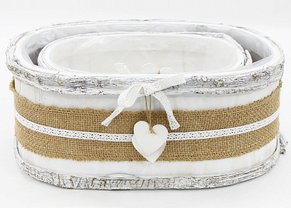 Набор деревянных кашпо: 29*18*12, 22*15*10, 2 шт.