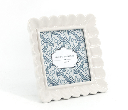 Фоторамка декоративная из эпоксидной смолы, серия "Арко Орео", со стеклом, 10x10 см